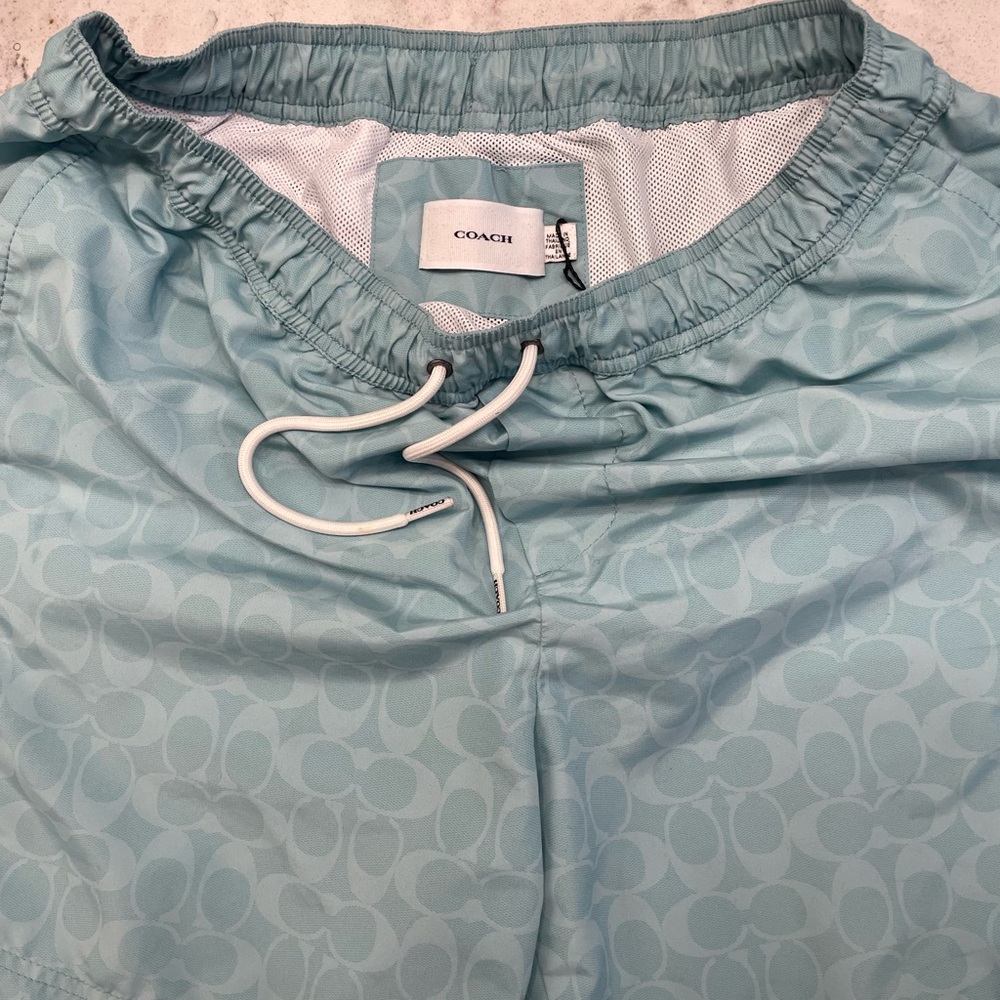 Coach Aqua Blue Swim Trunks